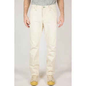 Men's Cream Straight Jeans